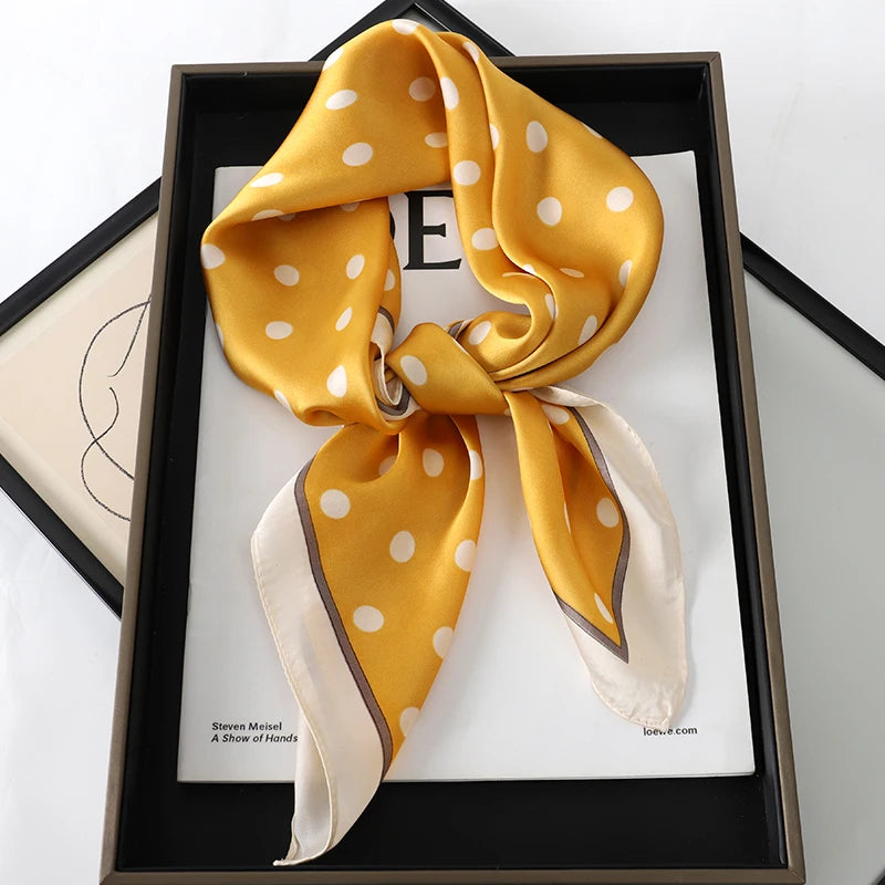 RUNMEIFA Luxury Silk Square Scarf
