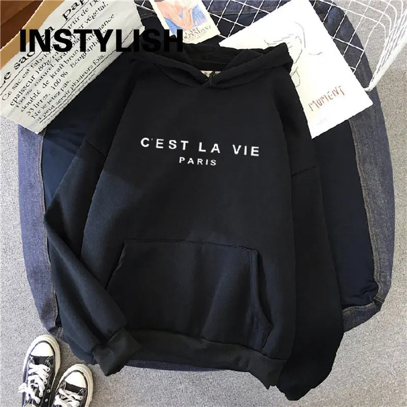 Women's Casual Letter Print Hoodie