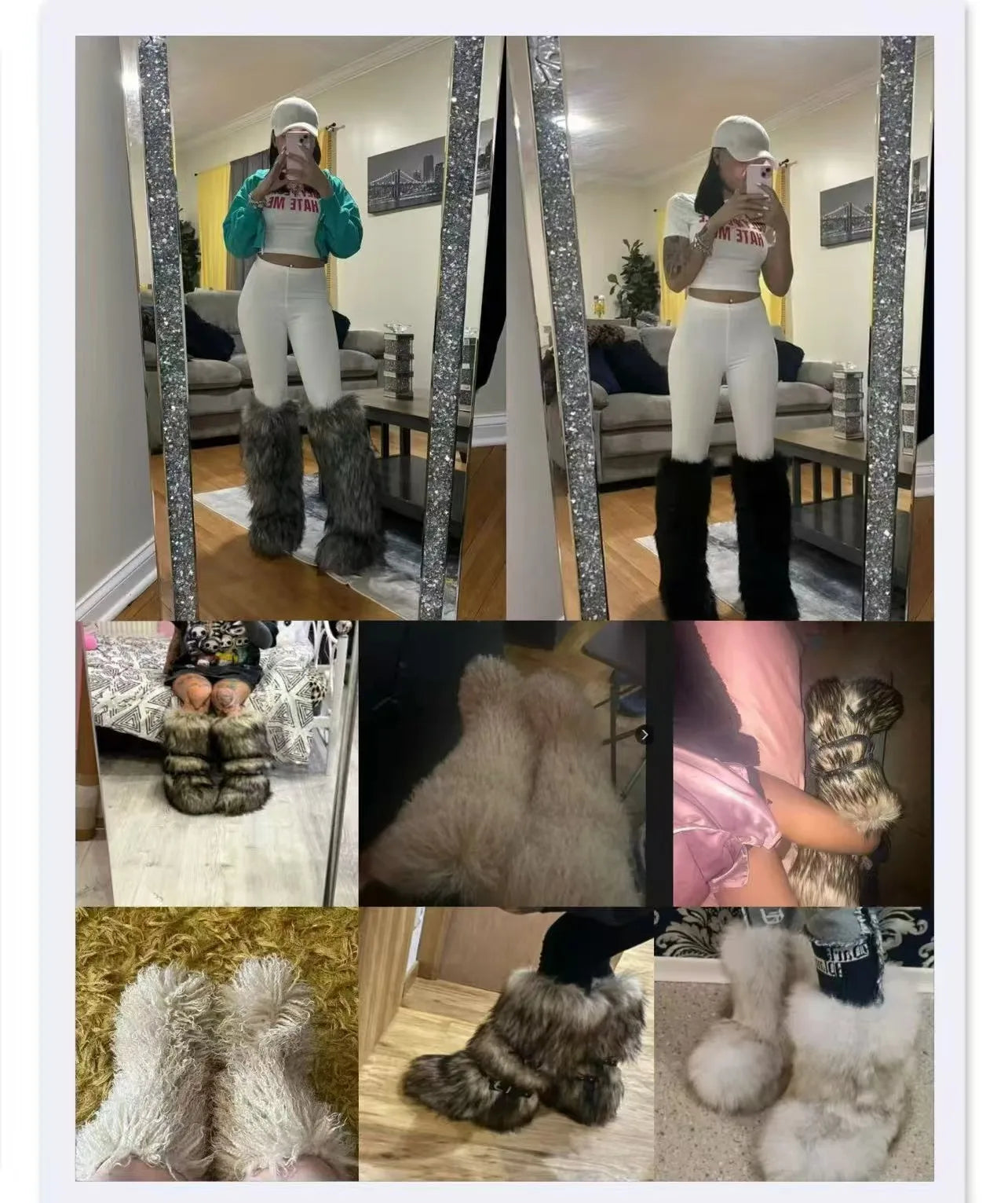 Luxury Mongolian Sheepskin Fur Halter Vest