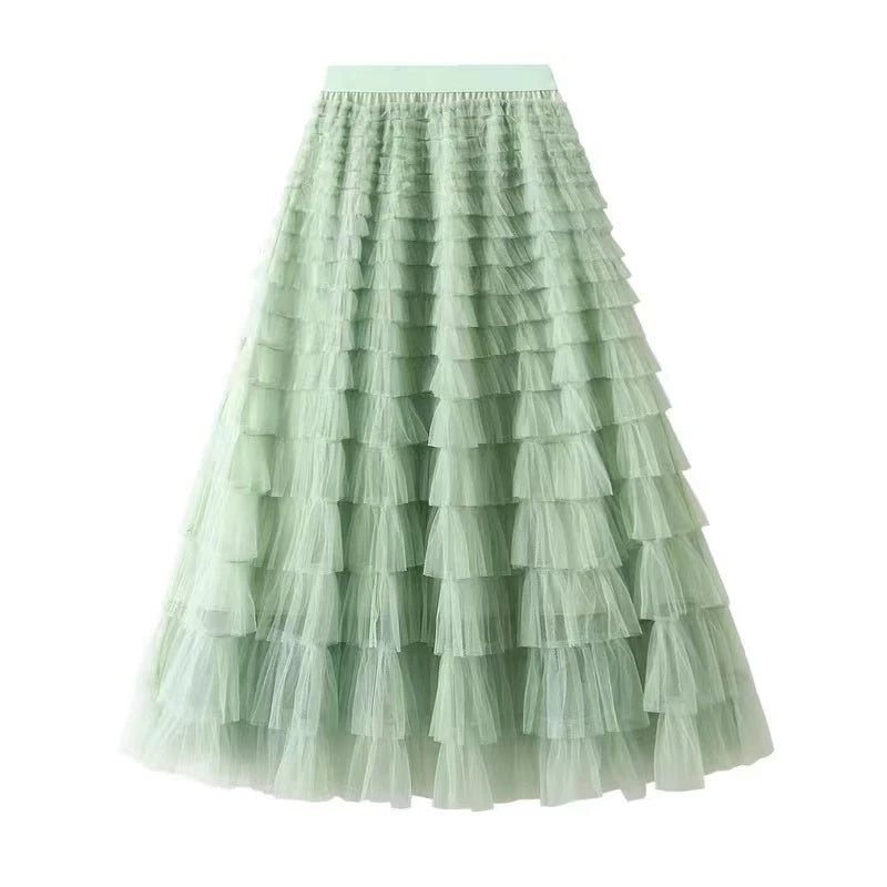 Fluffy Fairy Mesh Layered Ruffle Skirt