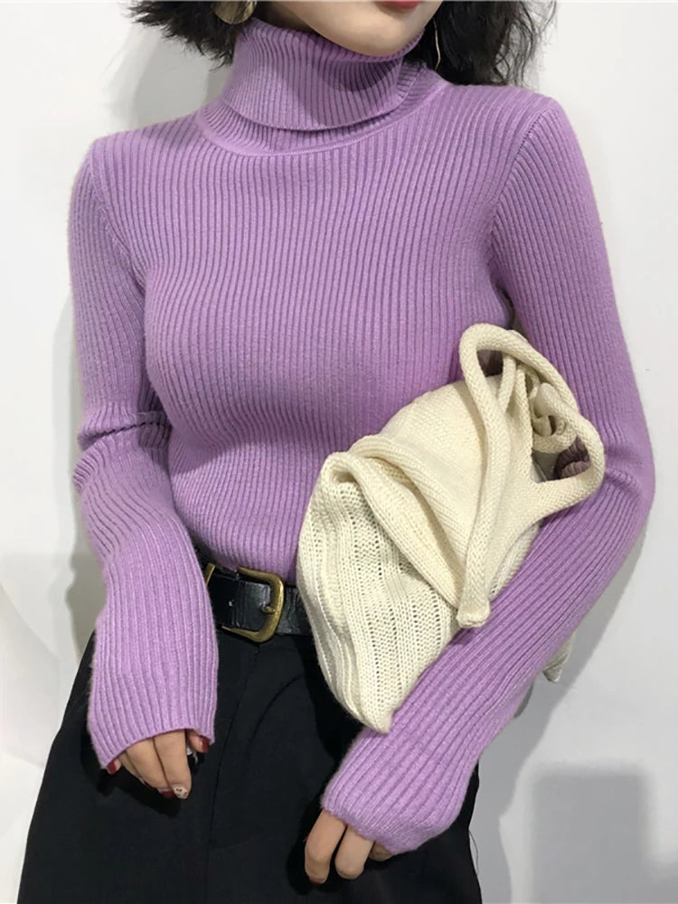 Women's Slim Fit Turtleneck Sweater