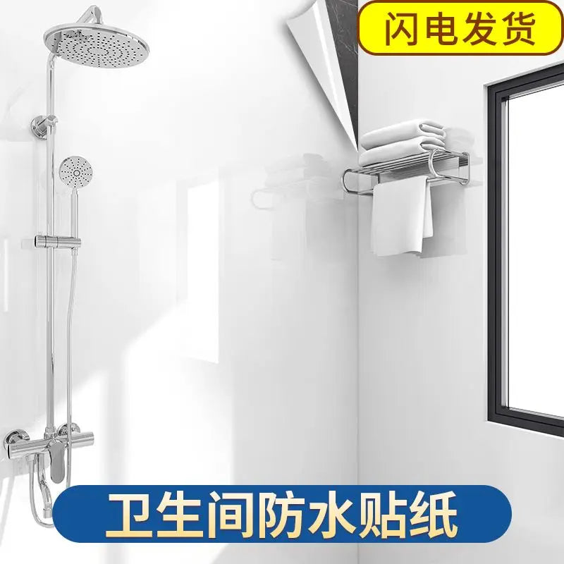 Wallpaper for Walls In Rolls Formaldehyde-free Bathroom Waterproof Sticker Toilet Wall Renovation Moisture-proof Wall Stickers