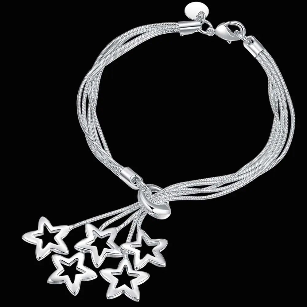 Handcrafted 925 Sterling Silver Twisted Rope Bracelet