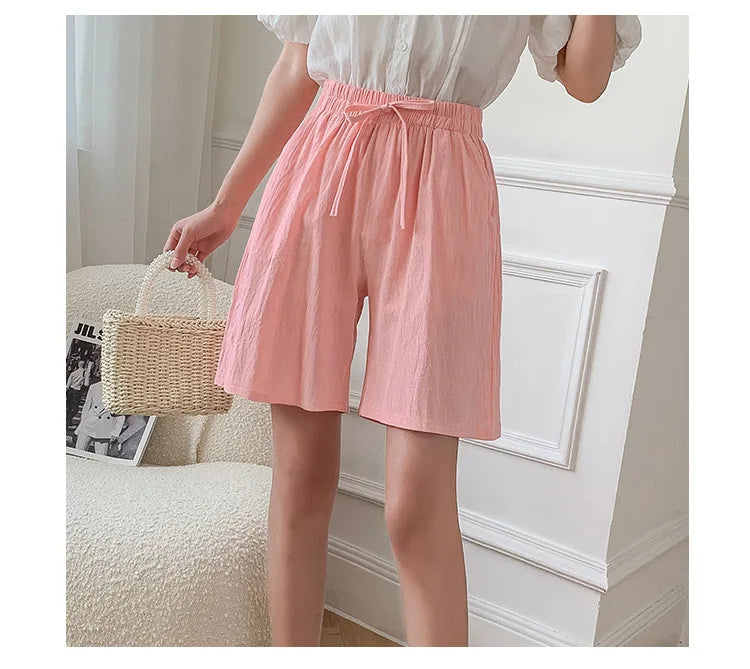 Women's Cotton Linen Casual Shorts