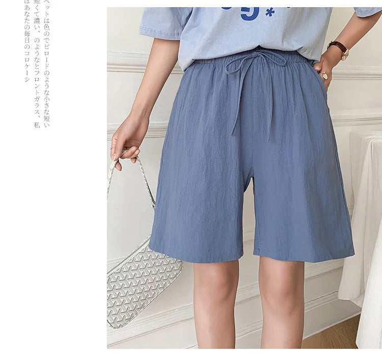 Women's Cotton Linen Casual Shorts