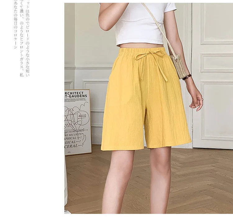 Women's Cotton Linen Casual Shorts