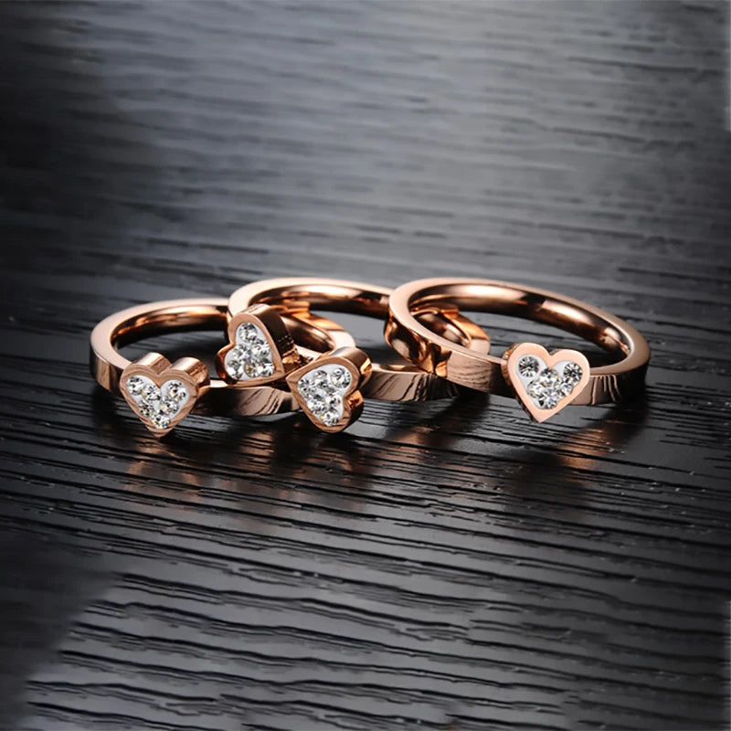 Elegant 3-Piece Clover Ring Set