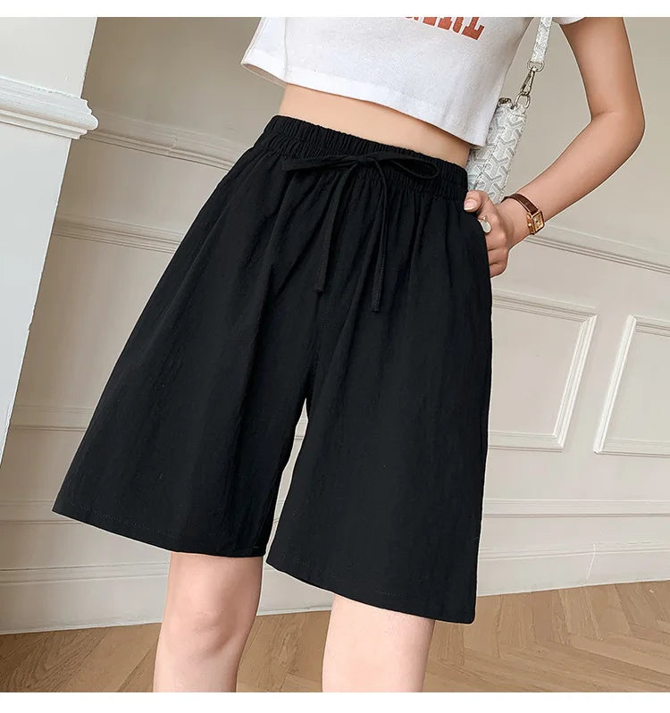 Women's Cotton Linen Casual Shorts