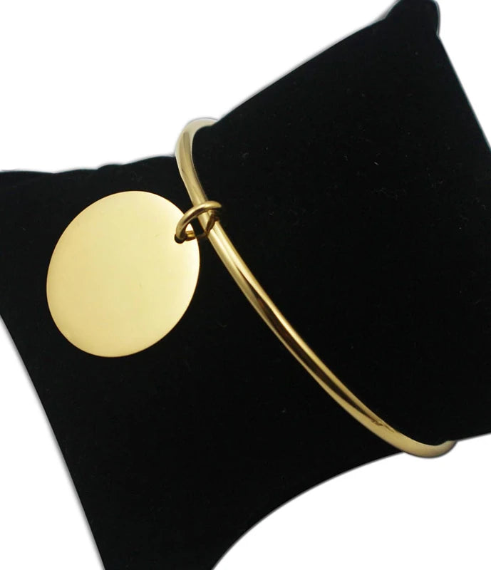 Personalized Stainless Steel Bangle Bracelet