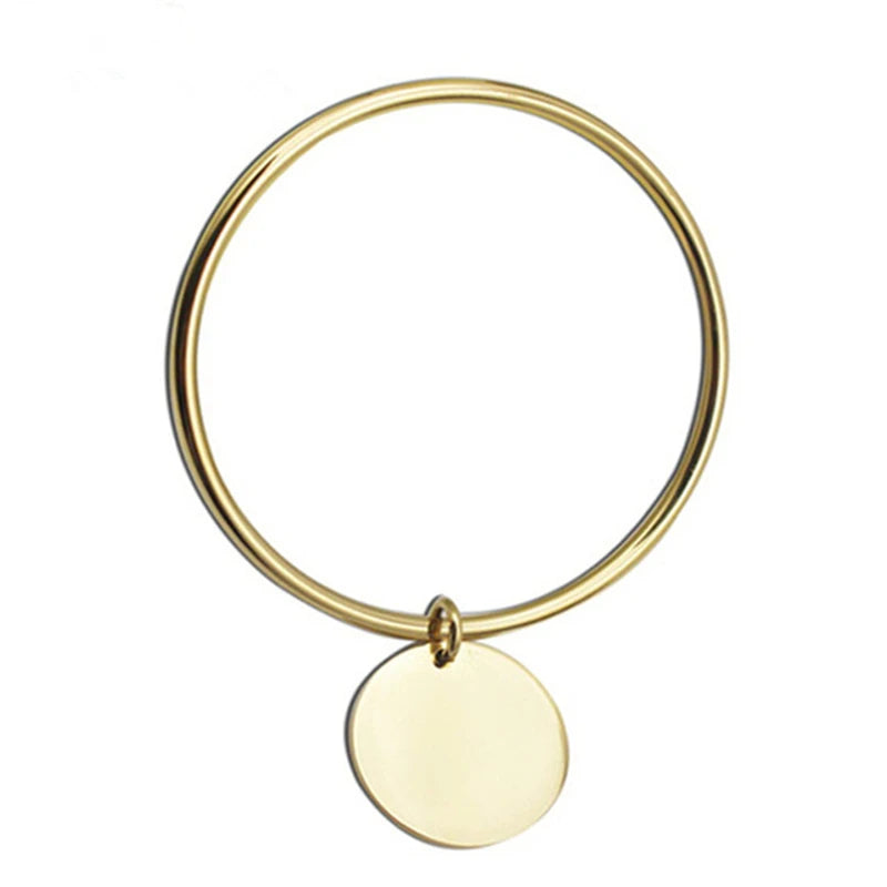 Personalized Stainless Steel Bangle Bracelet