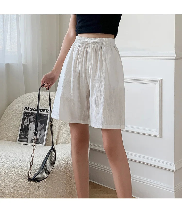 Women's Cotton Linen Casual Shorts