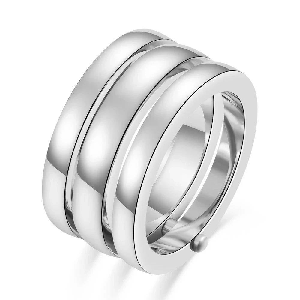 Elegant 3-Piece Clover Ring Set