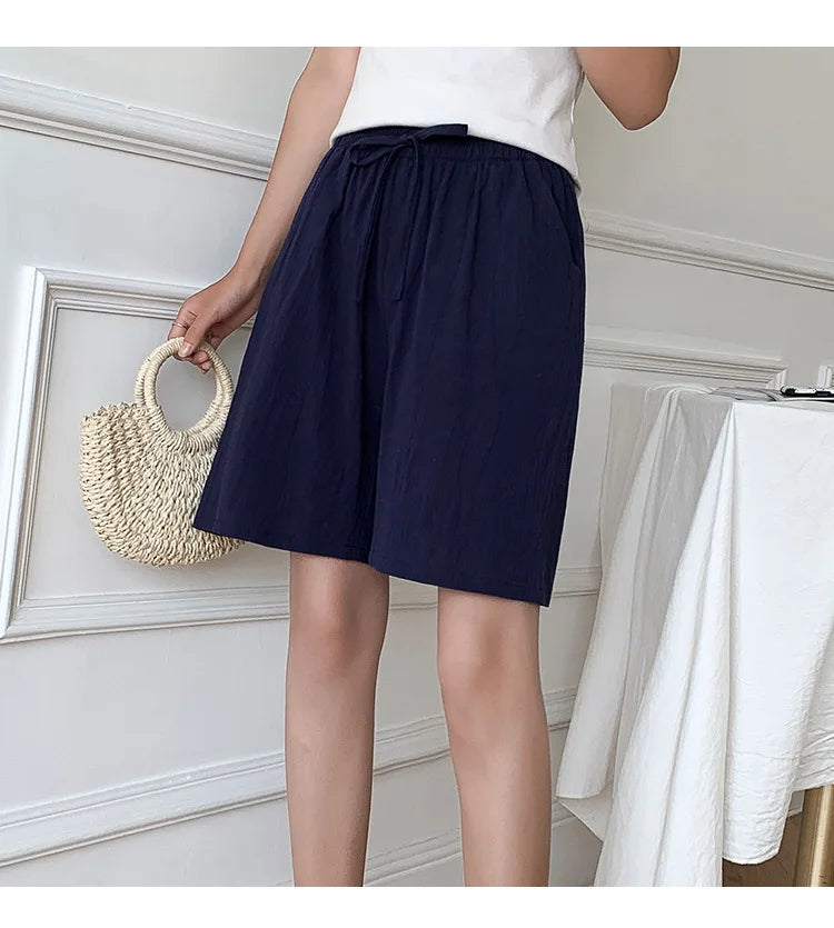 Women's Cotton Linen Casual Shorts