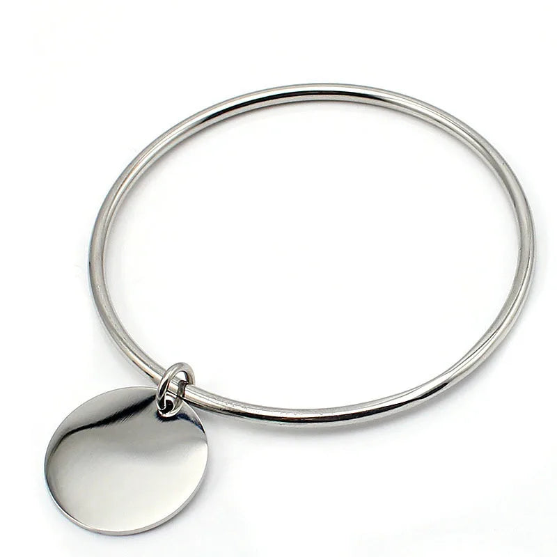 Personalized Stainless Steel Bangle Bracelet