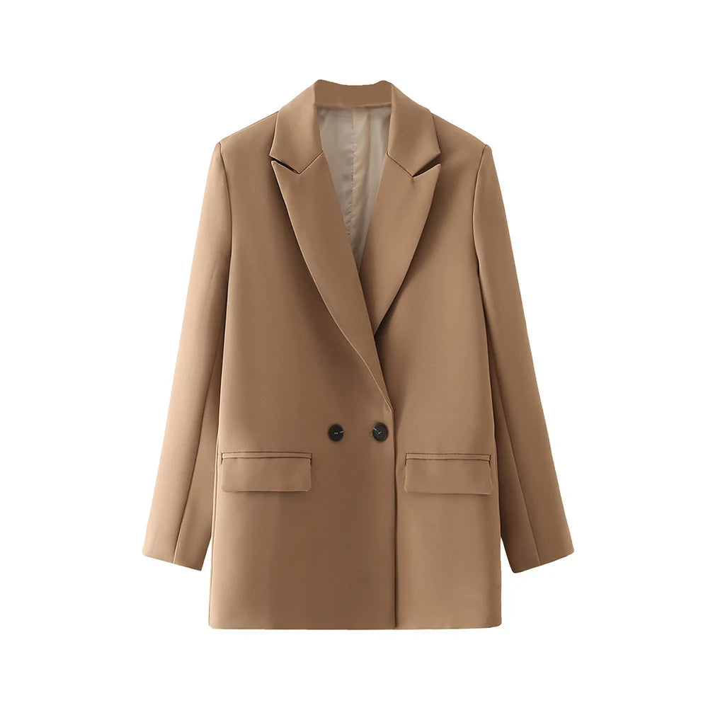 Classic Double-Breasted Women's Blazer