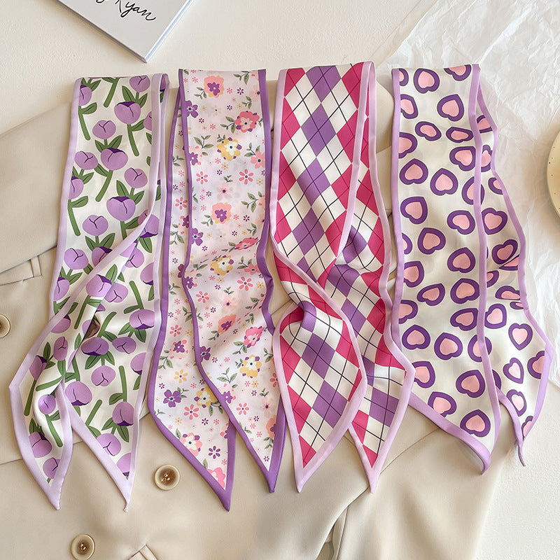 Luxury Silk-Feel Ribbon Scarf