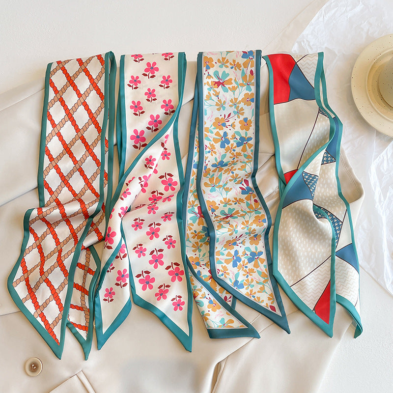 Luxury Silk-Feel Ribbon Scarf