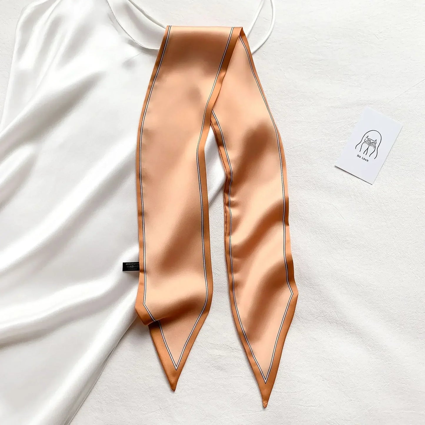 Luxury Silk-Feel Ribbon Scarf