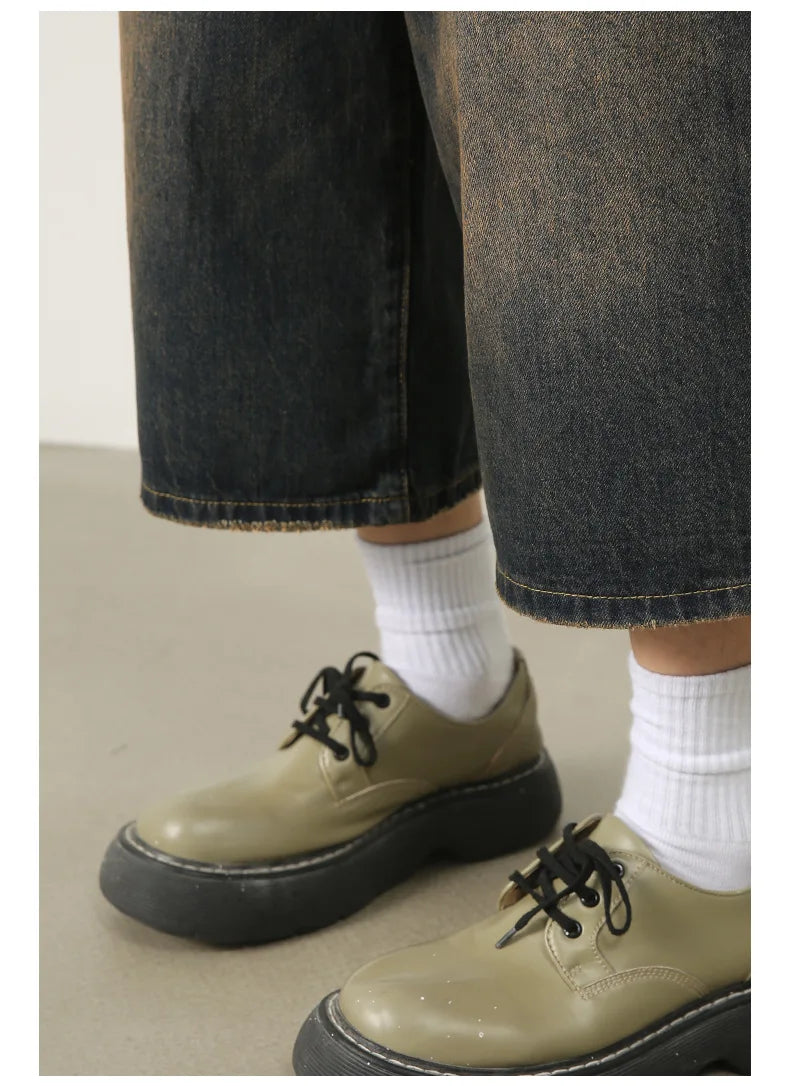 Women's High-Waisted Wide Leg Denim Shorts