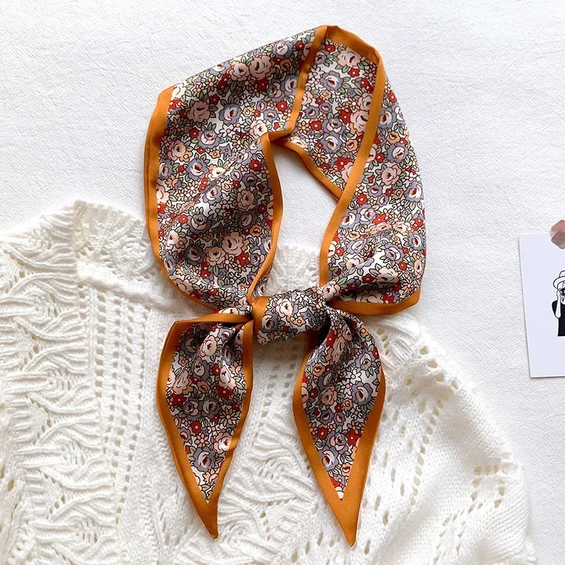 Luxury Silk-Feel Ribbon Scarf