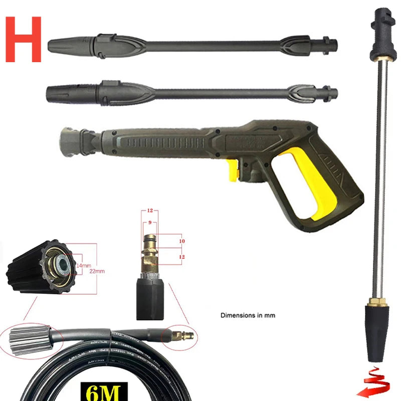 High Pressure Washer Gun For Karcher Car Wash Cleaning Water Spray Lance Replacement Gun Pistol Wand Nozzle foam kettle