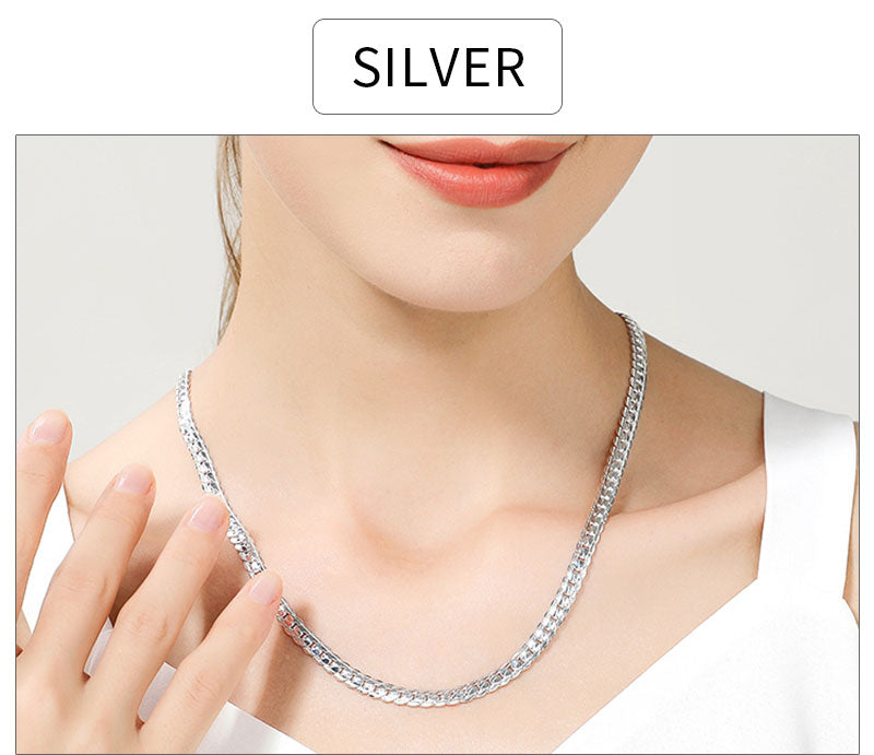 S925 Sterling Silver Cuban Link Chain Necklace