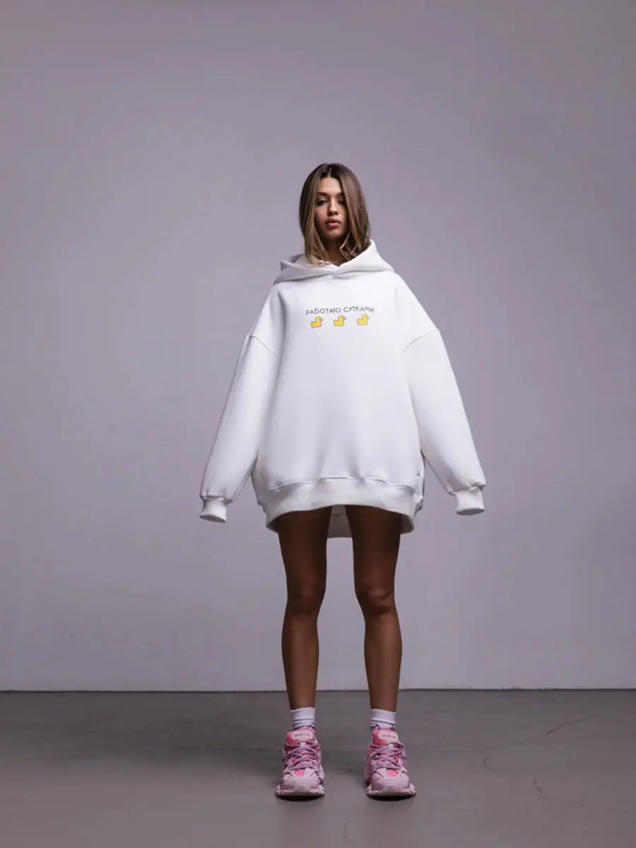 Women's Duck Print Oversized Hoodie