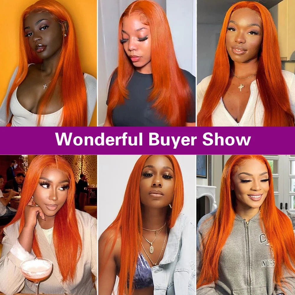 Premium Ginger Orange 13x6 HD Lace Front Wig