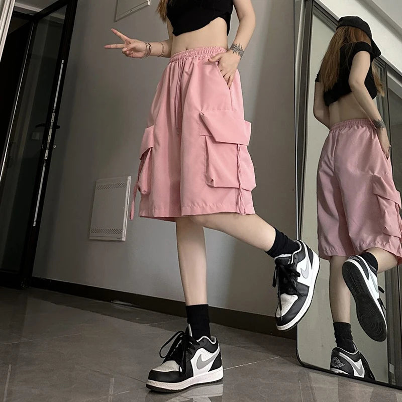 ZOKI High-Waist Women's Cargo Shorts