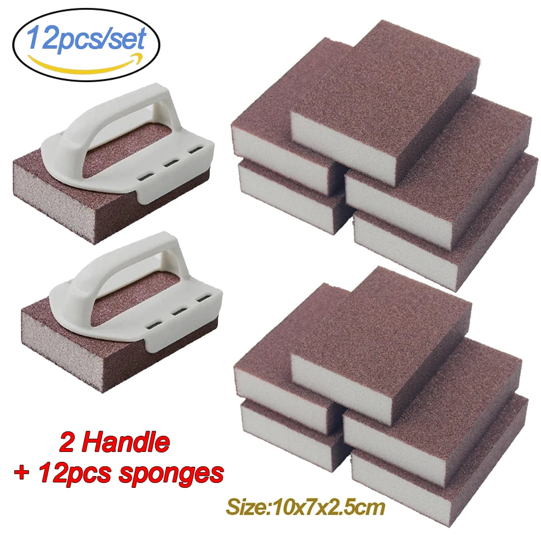 1/2/4/5/6/8Pcs Magic Sponge Eraser Carborundum Removing Rust Cleaning Brush Descaling Clean Rub for Cooktop Pot Kitchen Sponge