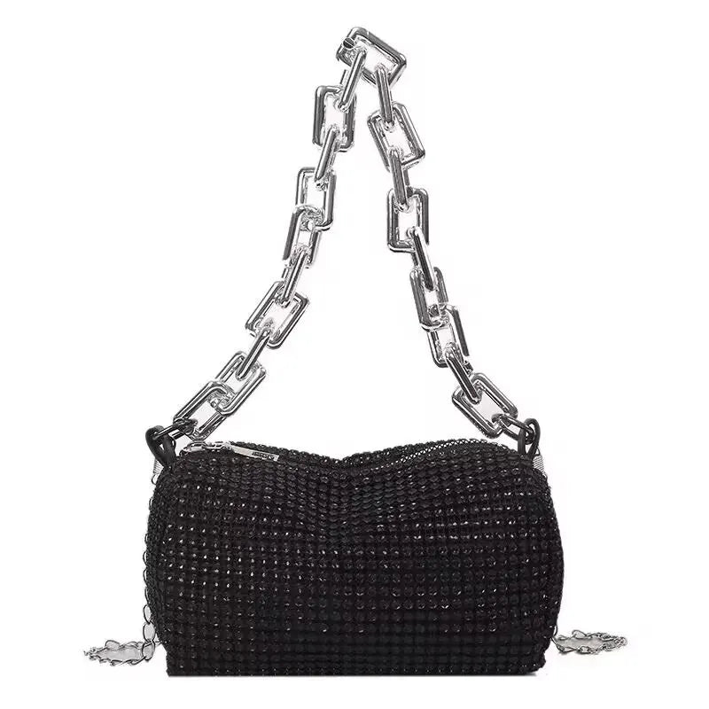 Luxury Rhinestone Mini Bucket Bag
