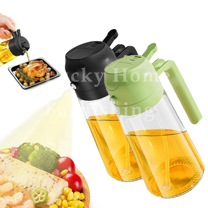 Oil Spray Dispenser Sprayer Bottle Kitchen From Cooking Easy Clean 2-in-1 Spray & Pour Function Food-Grade Plastic Oil Mister
