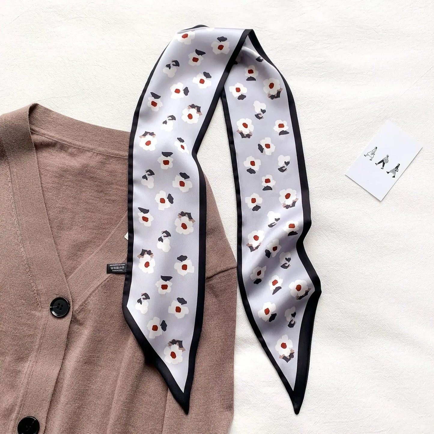 Luxury Silk-Feel Ribbon Scarf