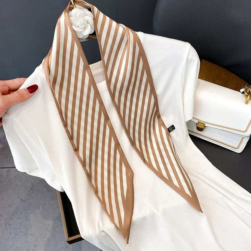 Luxury Silk-Feel Ribbon Scarf