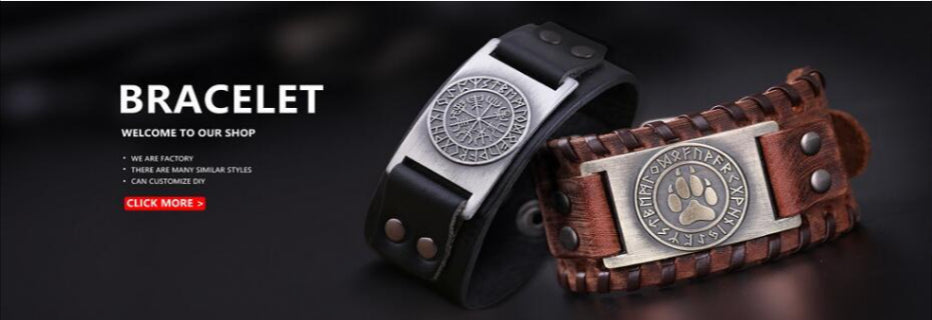Handcrafted Thor's Hammer Leather Bracelet