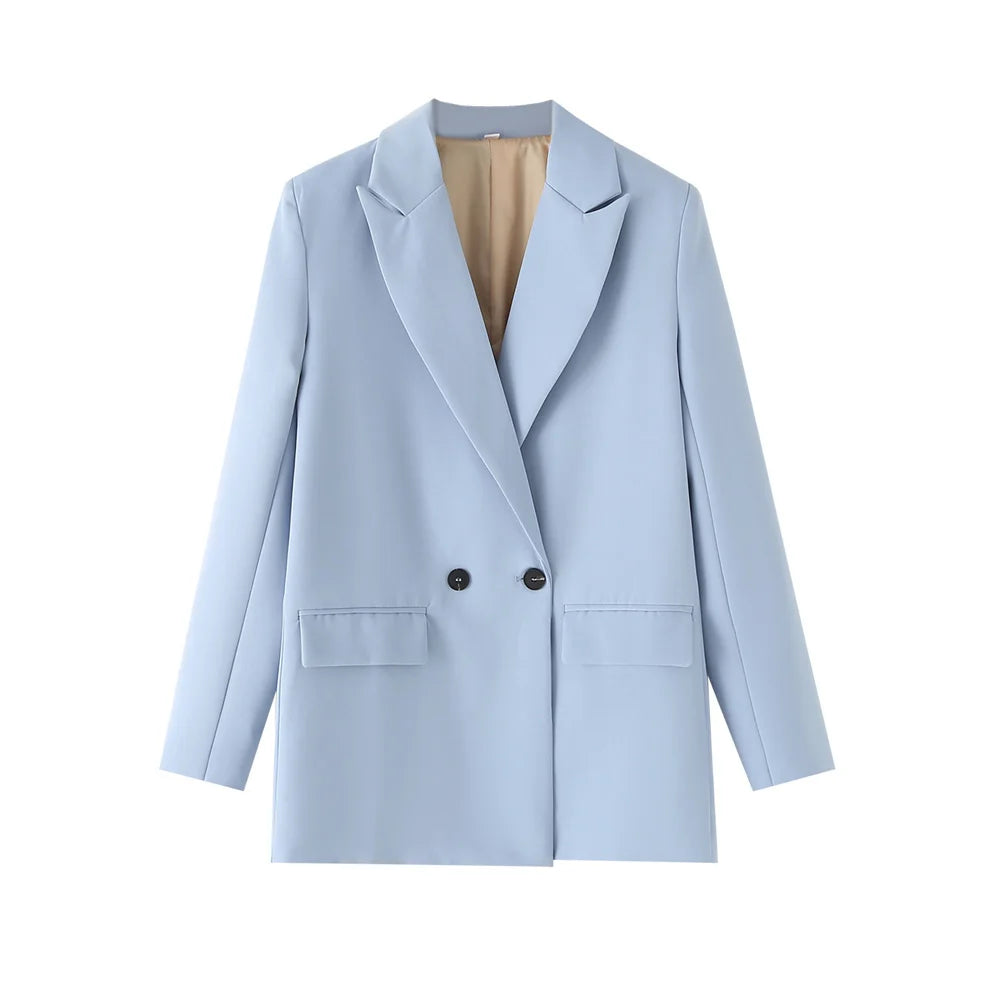 Classic Double-Breasted Women's Blazer
