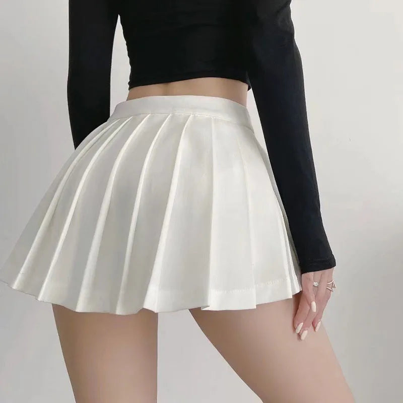 ZOKI High-Waisted Pleated Tennis Skirt