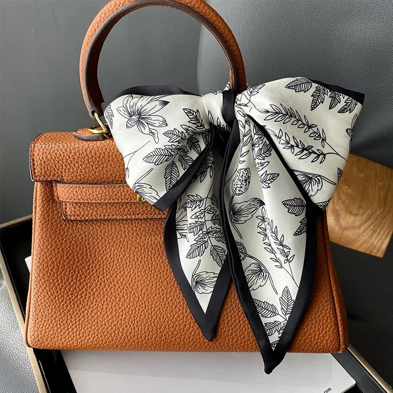 Luxury Silk-Feel Ribbon Scarf