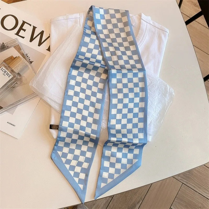 Luxury Silk-Feel Ribbon Scarf