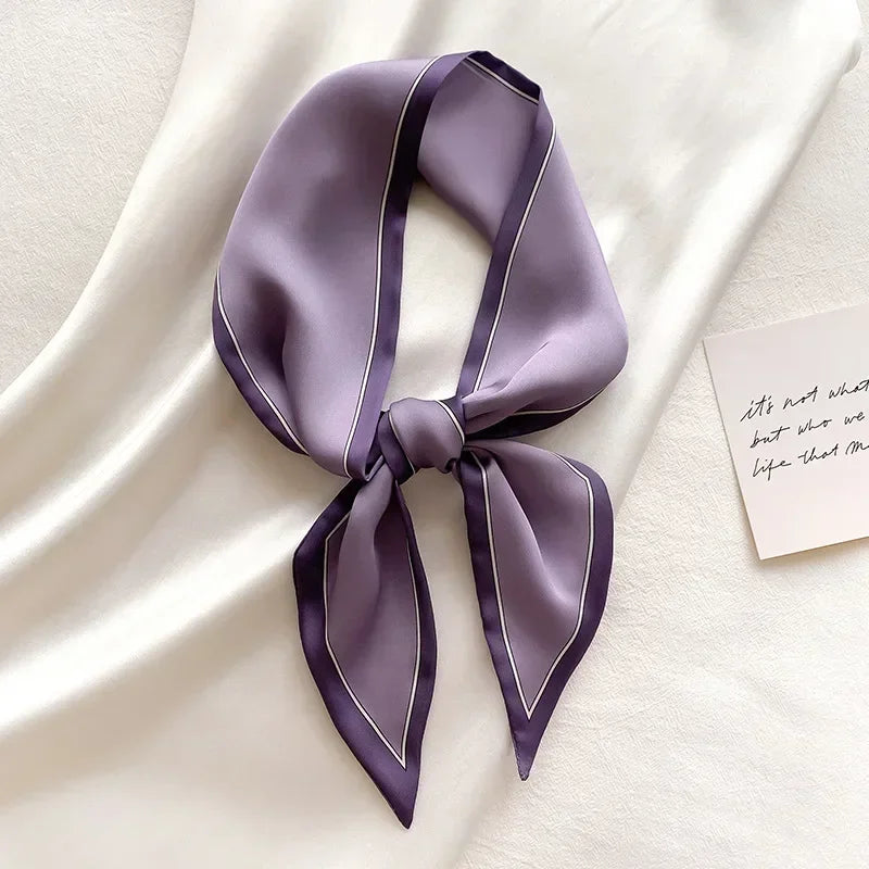 Luxury Silk-Feel Ribbon Scarf