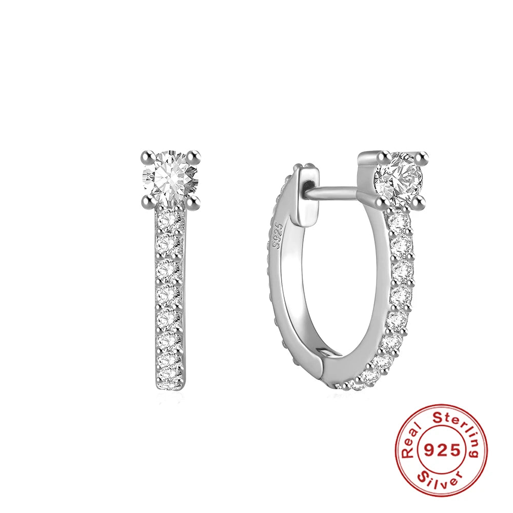 CANNER 925 Sterling Silver Star Anise Hoop Earrings