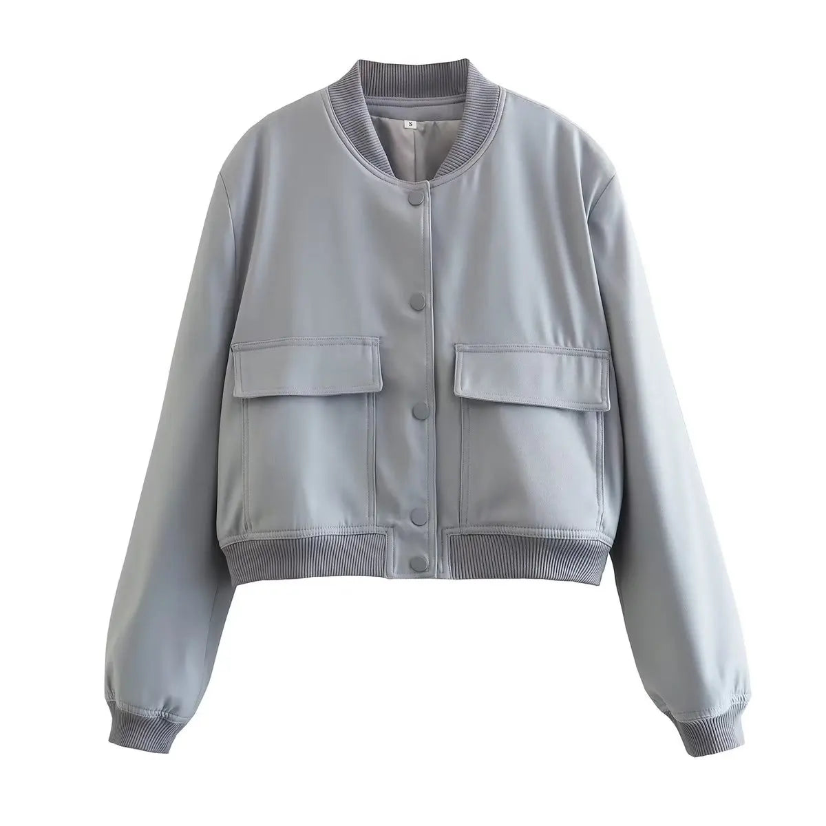Women's Classic V-Neck Bomber Jacket