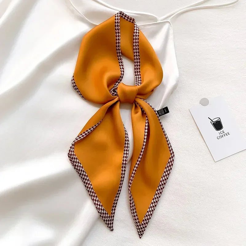 Luxury Silk-Feel Ribbon Scarf