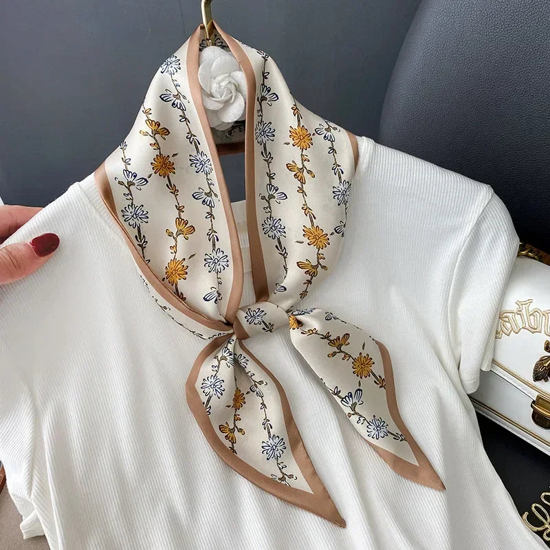 Luxury Silk-Feel Ribbon Scarf