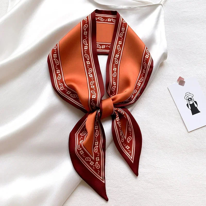 Luxury Silk-Feel Ribbon Scarf