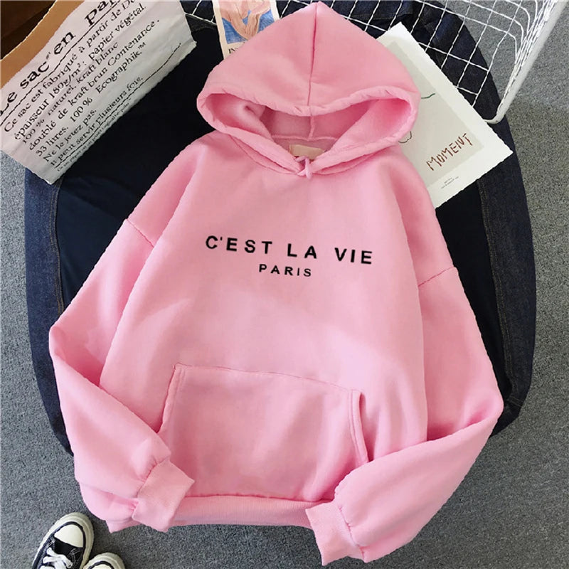 Women's Casual Letter Print Hoodie