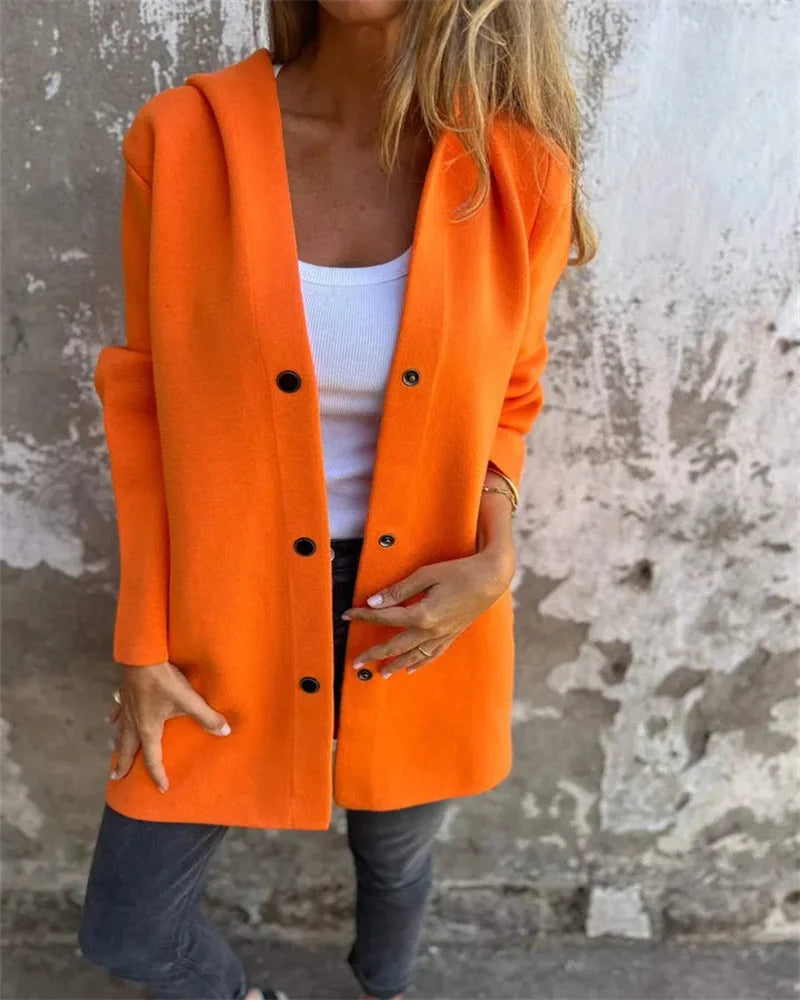 Fashionable Long-Sleeved Casual Trench Jacket