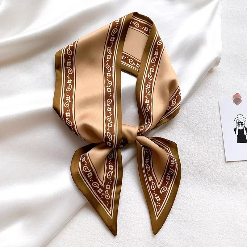 Luxury Silk-Feel Ribbon Scarf