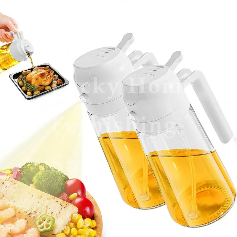 Oil Spray Dispenser Sprayer Bottle Kitchen From Cooking Easy Clean 2-in-1 Spray & Pour Function Food-Grade Plastic Oil Mister