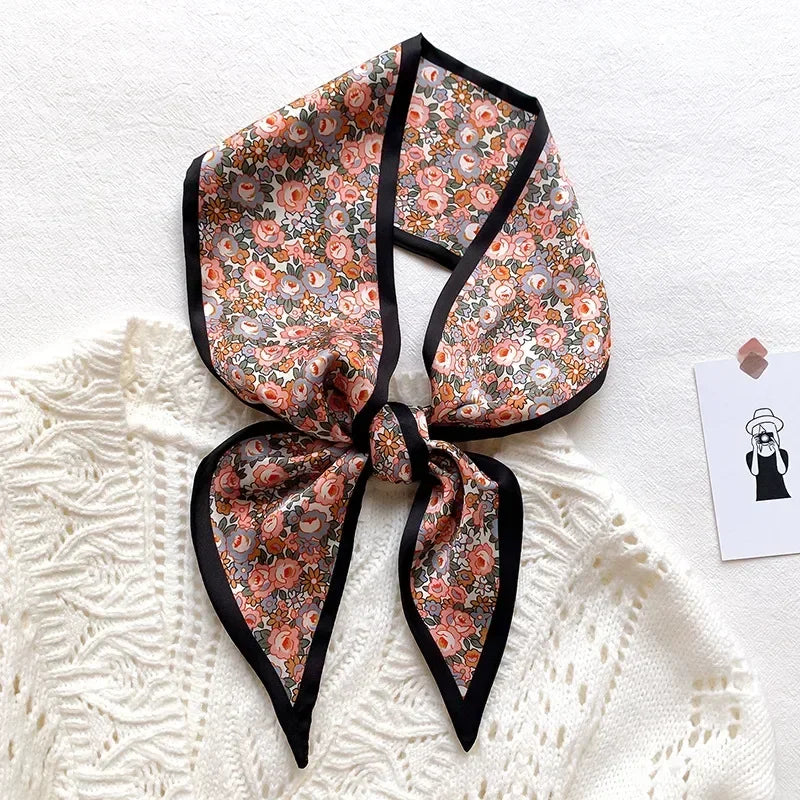 Luxury Silk-Feel Ribbon Scarf